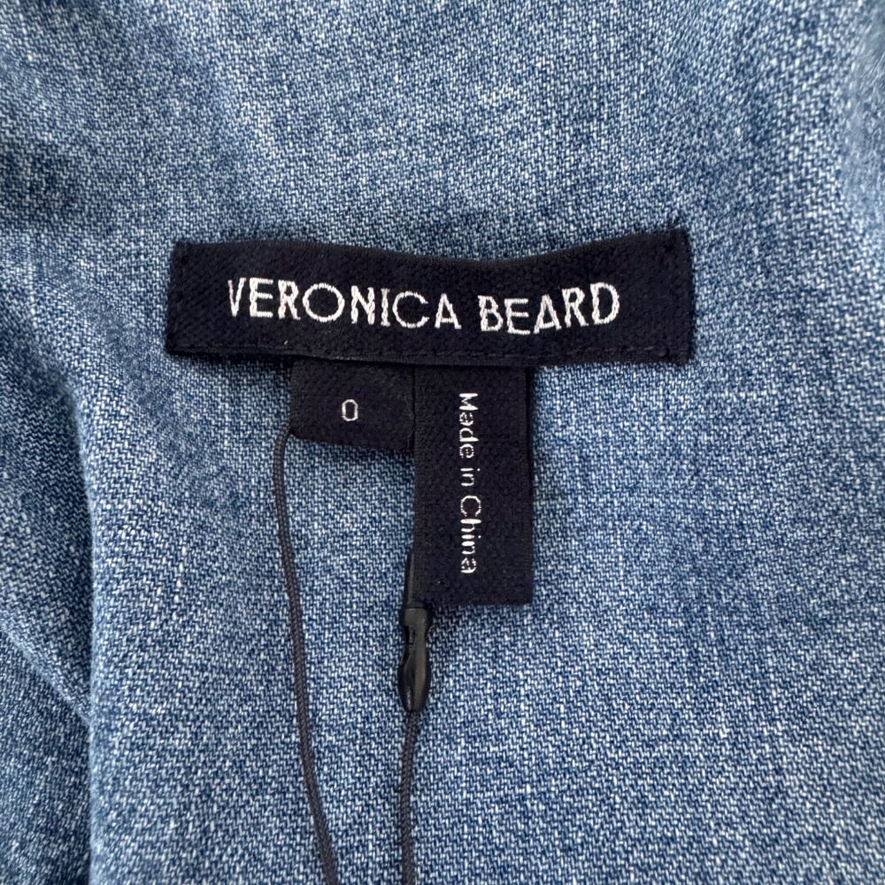 NWT Veronica Beard Spruce Denim Crop Top Amethyst Frost Women's Size 0 T - Picture 10 of 13